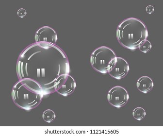 Soap bubbles isolated