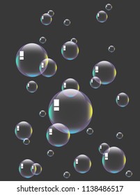 Soap bubbles isolated