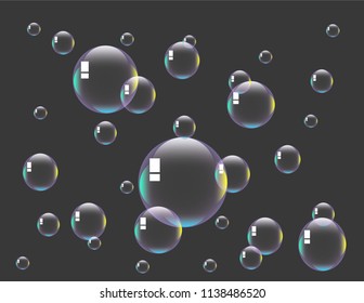Soap bubbles isolated