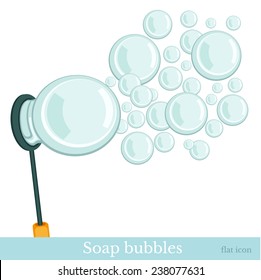 Soap Bubbles Isolated On White