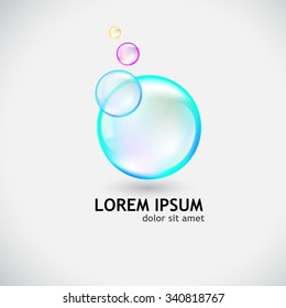 Soap Bubbles Logo. Vector