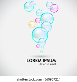 Soap Bubbles Logo. Vector