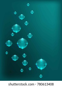 Soap bubbles on black background