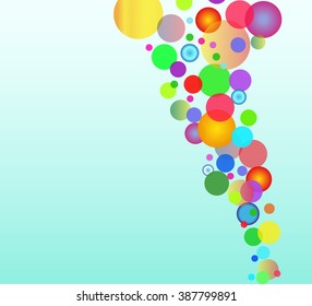 Soap bubbles on blue background. Contains transparency.