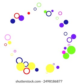 soap bubbles on a multi-colored background  3d render of particles, colored paper applique. 