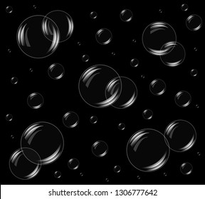 	
Soap bubbles on transparent background 