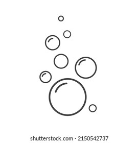 Soap bubbles. Oxygen bubbles in water. foam shampoo. Vector illustration