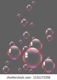 Soap bubbles pink