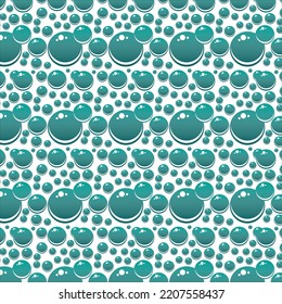 Soap bubbles seamless pattern. Vector background