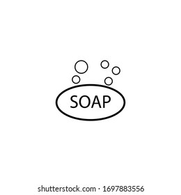 Soap and soap bubbles sign.