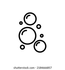 Soap bubbles simple icon vector. Flat design.ai