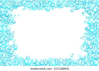 Soap bubbles vector background. Washing concept pattern. Soap, water and oxygen blowing bubbles. Round sphere shapes flying. Soapy circles foam soft texture.