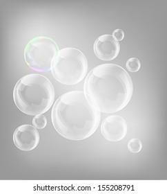 Soap bubbles. Vector eps10.