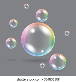Soap bubbles wonderful colorful vector 