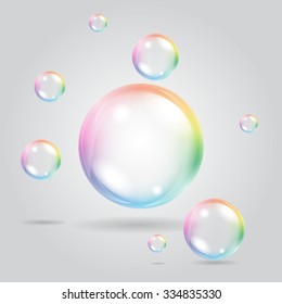 Soap bubbles wonderful colorful vector 