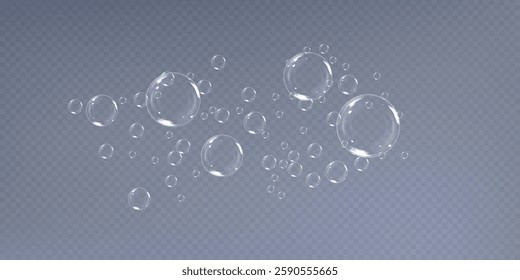soap bubbles.Realistic Soap Bubbles Collection. 