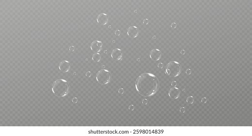 soap bubbles.Realistic Soap Bubbles Collection. 