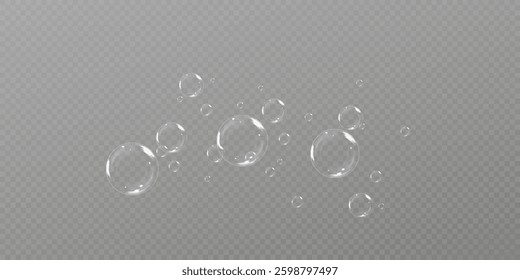 soap bubbles.Realistic Soap Bubbles Collection. 