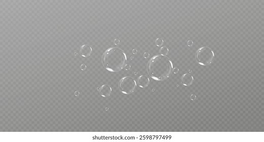 soap bubbles.Realistic Soap Bubbles Collection. 