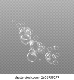 soap bubbles.Realistic Soap Bubbles Collection. 