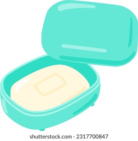 Soap case with lid open