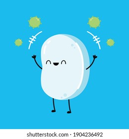 Soap character design. Soap cartoon vector.