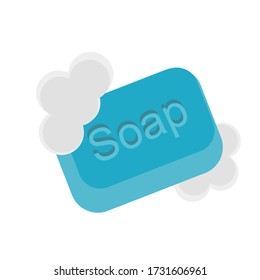 soap for cleaning hand creative illustration flat design light blue