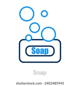 Soap and cleaning icon concept