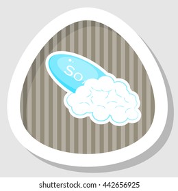 Soap colorful icon. Vector illustration in cartoon style