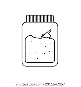 Soap Container Outline Illustration Icon Isolated On White Background