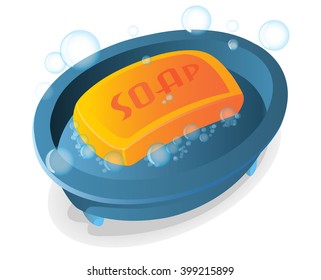 soap in the soap dish