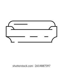 soap dish bathroom interior line icon vector. soap dish bathroom interior sign. isolated contour symbol black illustration
