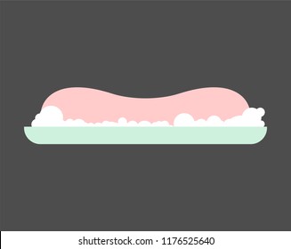 Soap and soap dish isolated. vector illustration