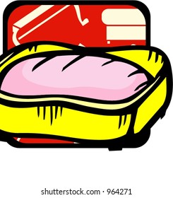 Soap dish.Pantone colors.Vector illustration