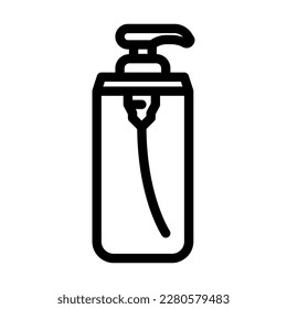 soap dispenser bathroom interior line icon vector. soap dispenser bathroom interior sign. isolated contour symbol black illustration