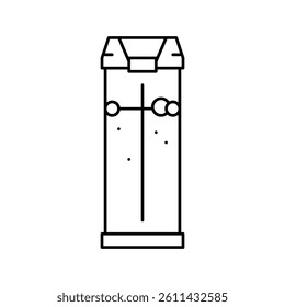 soap dispenser bathroom interior line icon vector. soap dispenser bathroom interior sign. isolated contour symbol black illustration