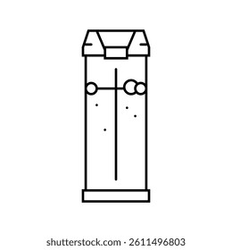 soap dispenser bathroom interior line icon vector. soap dispenser bathroom interior sign. isolated contour symbol black illustration