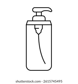 soap dispenser bathroom interior line icon vector. soap dispenser bathroom interior sign. isolated contour symbol black illustration