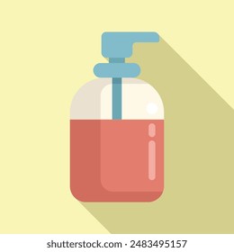 Seifenspender Flasche Symbol flache Vektorgrafik. Flüssigkeitsbehälter. Gesundheitshampoo