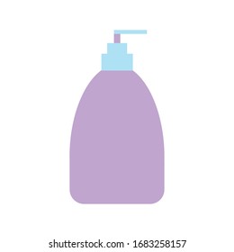 soap dispenser flat style icon design, Cleaning service wash home hygiene equipment domestic interior housework and housekeeping theme Vector illustration