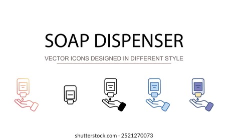 Soap dispenser icon design with white background stock illustration