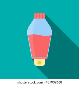Soap dispenser icon, flat style
