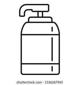 Soap dispenser icon. Outline soap dispenser vector icon for web design isolated on white background