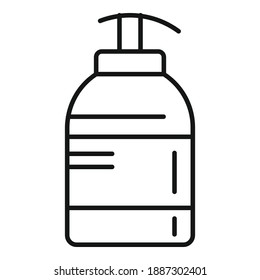 Soap dispenser icon. Outline soap dispenser vector icon for web design isolated on white background