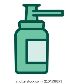 Soap dispenser icon outline vector. Medicine tablet. Virus medical