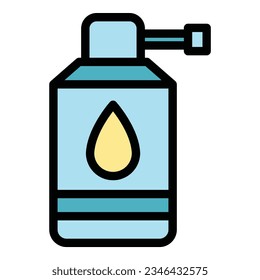 Soap dispenser icon outline vector. Cosmetic foam. Beauty care color flat