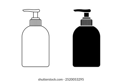 soap dispenser icon set isolated on white background