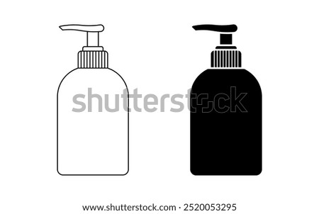 soap dispenser icon set isolated on white background