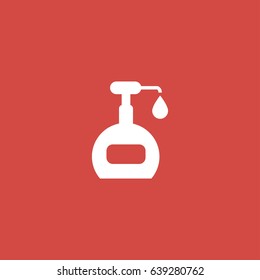 soap dispenser icon. sign design. red background