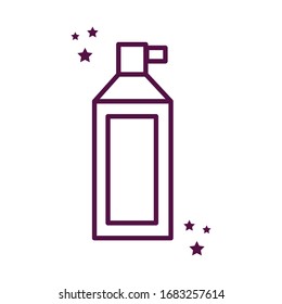 soap dispenser line style icon design, Cleaning service wash home hygiene equipment domestic interior housework and housekeeping theme Vector illustration